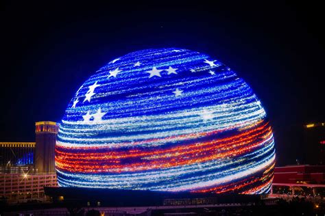 MSG Sphere Las Vegas unveiled for Fourth of July .